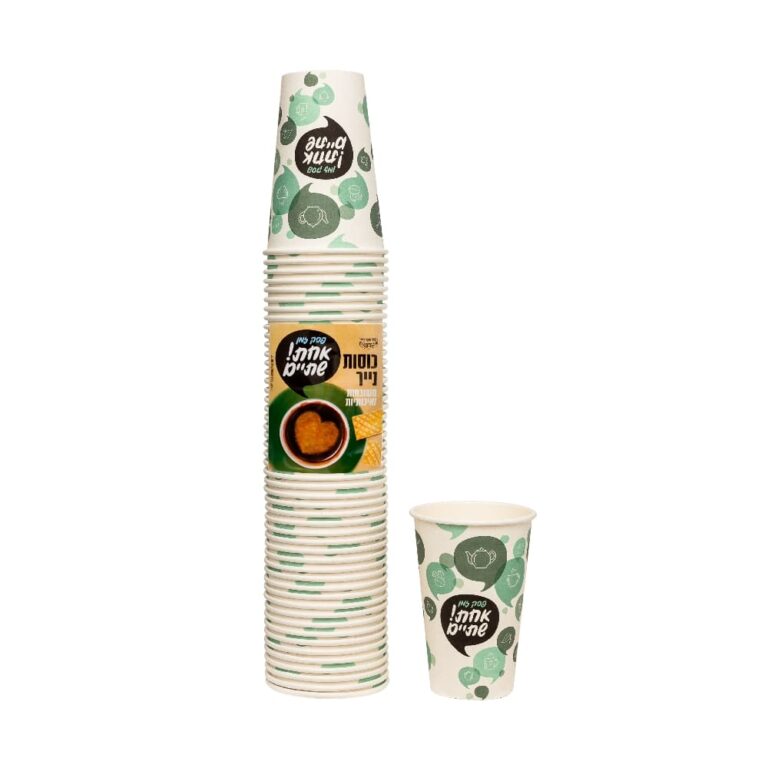 כוסות נייר 12 OZ איכותי שמאי אחת שתיים