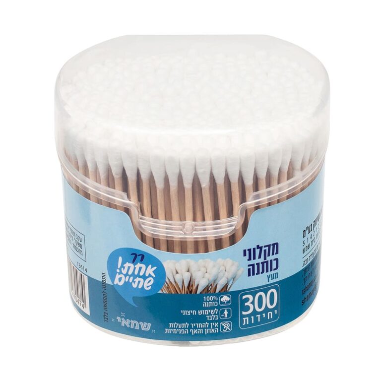 צימרוני אוזניים עץ 300 יח בקופסא אחת שתיים ר. שמאי